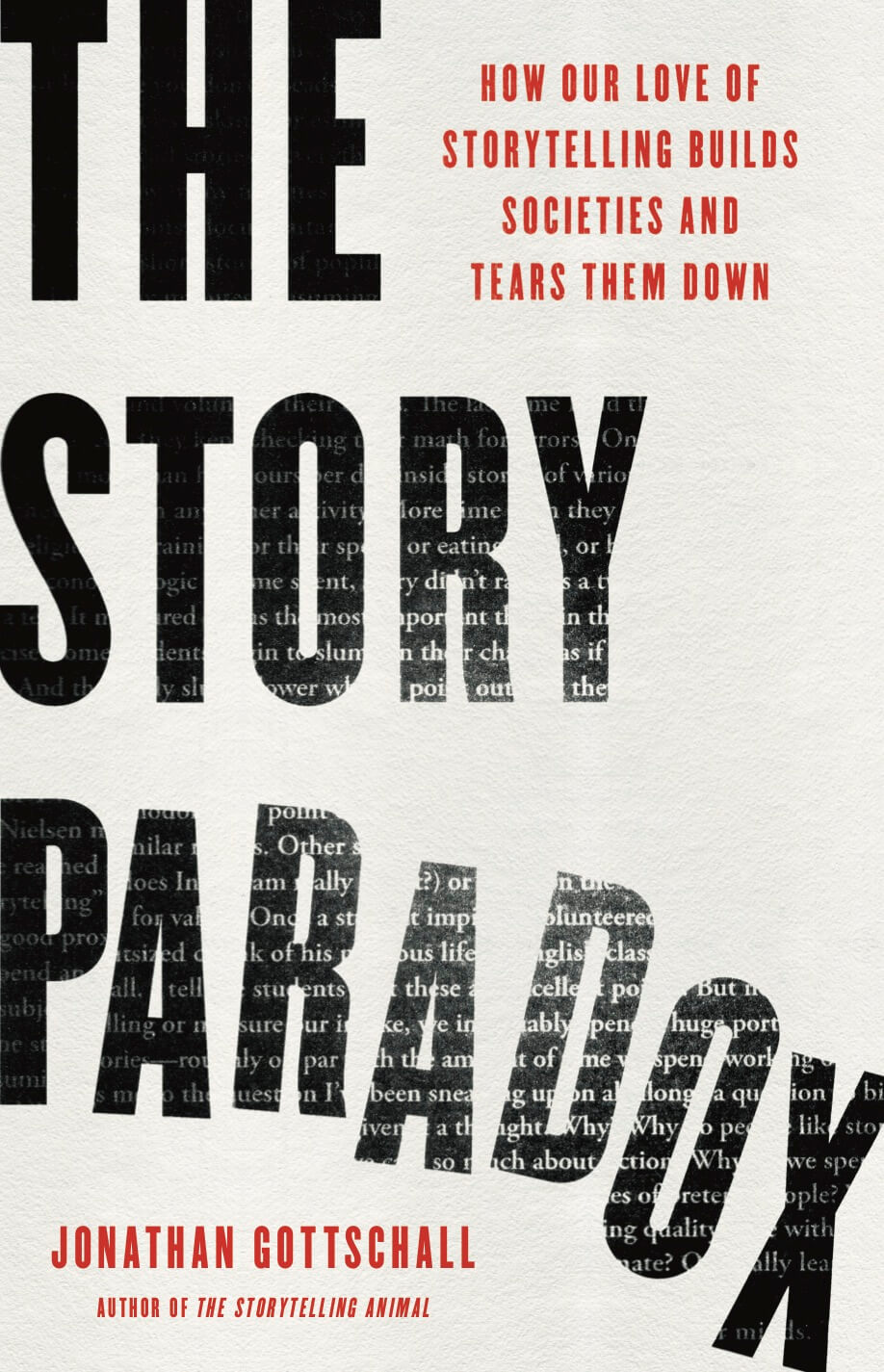 The cover to the book 'The Story Paradox' which shows the title with the word 'Paradox