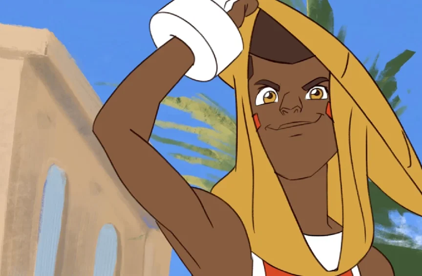 Kiwe looking sly while stopping historical crimes.