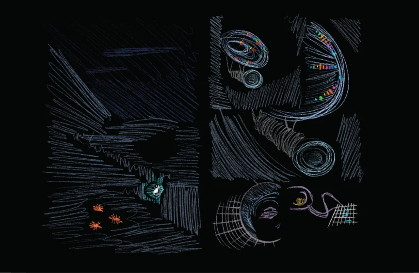 color exploration of pages 3 and 4