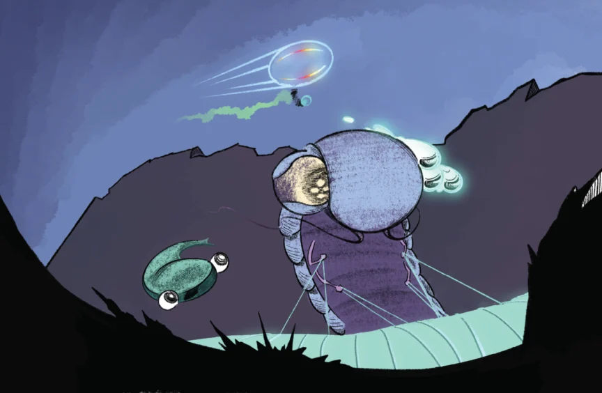 Nurt, Bap, and their jellyfish vehicle