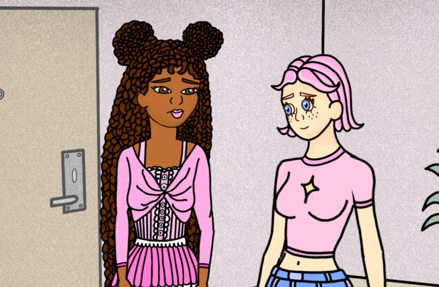 Aurora and Melody reunited.