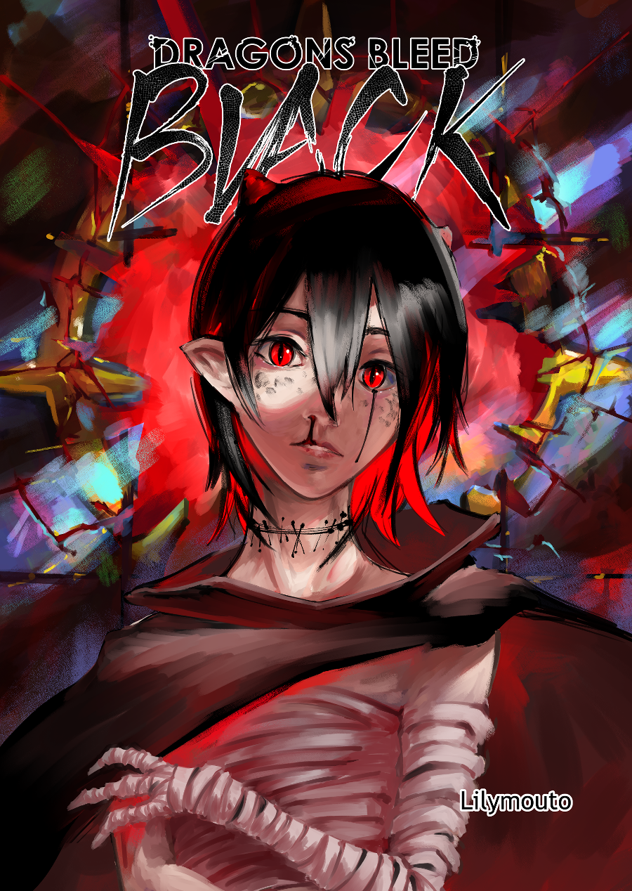 The cover for Dragons Bleed Black