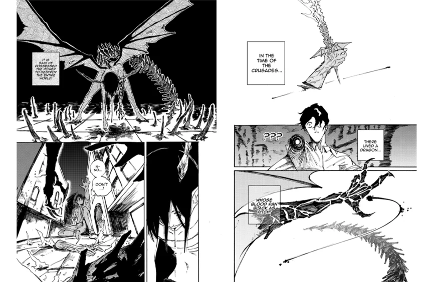 The awakening of a great serpent eating the horizon itself