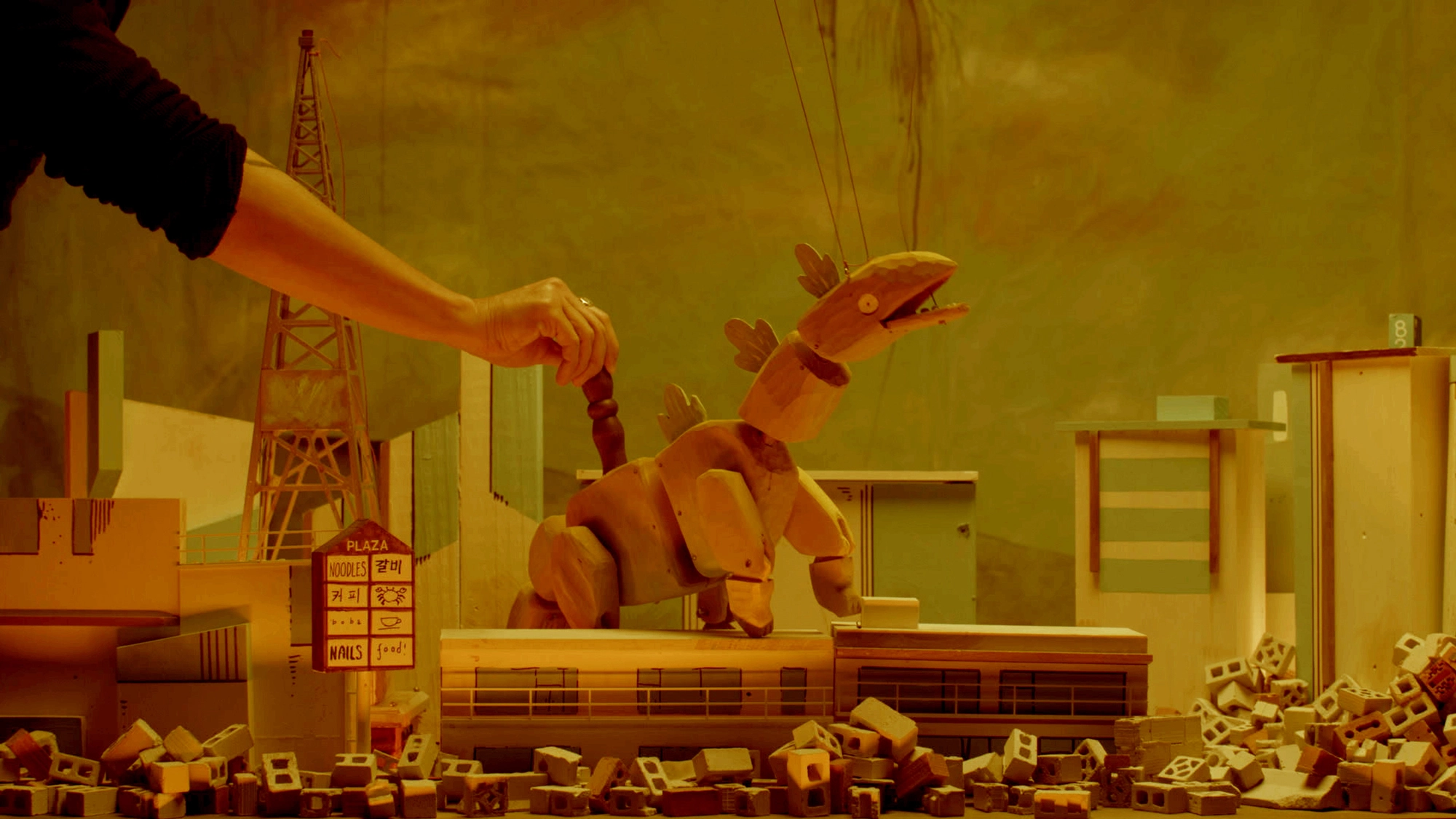 Still from The Last Fifteen Minutes, featuring the Kaiju.